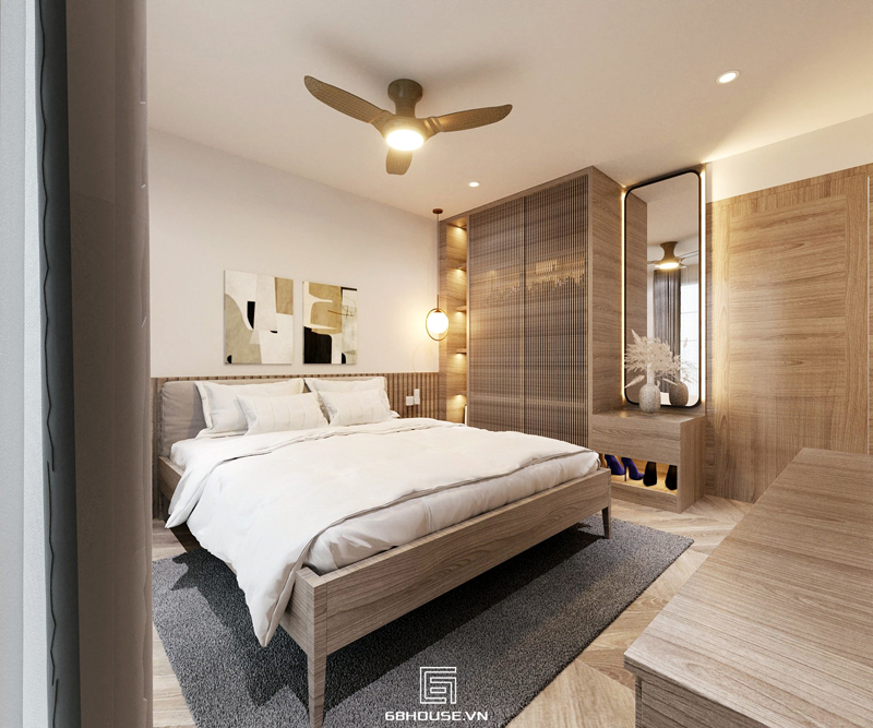 Thiết kế thi công nội thất phòng ngủ biệt thự tại Phú Quốc